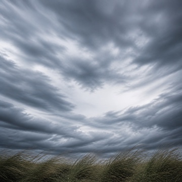 Windy and cloudy screensaver